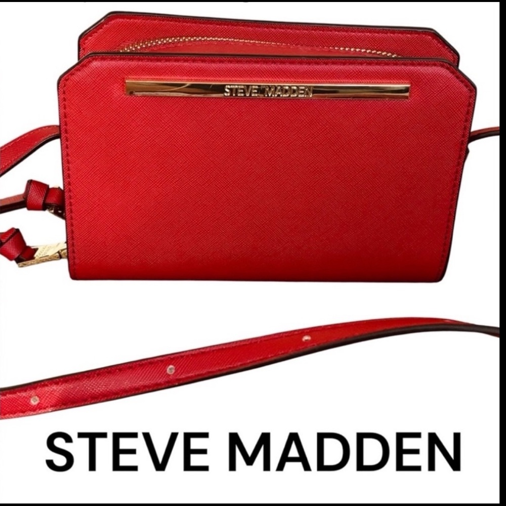 Steve Madden Leather Red Crossbody Bag